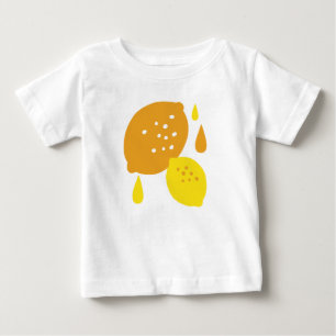 Blått citronkonst - fräschning av Citrus Design T Shirt