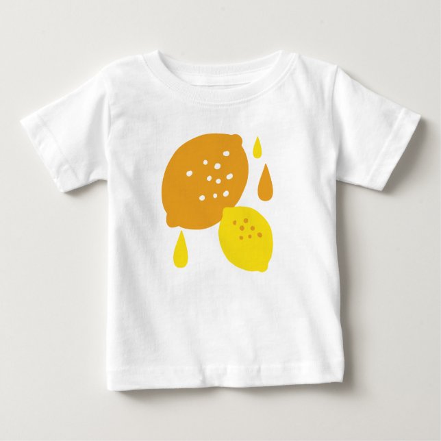 Blått citronkonst - fräschning av Citrus Design T Shirt (Framsida)