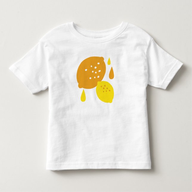 Blått citronkonst - fräschning av Citrus Design T Shirt (Framsida)
