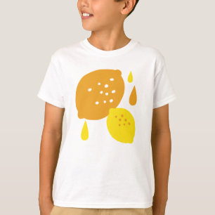 Blått citronkonst - fräschning av Citrus Design T Shirt