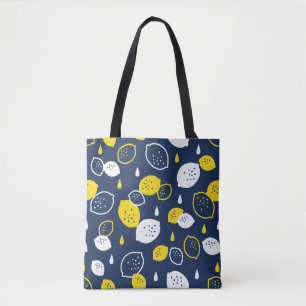 Blått citronkonst - fräschning av Citrus Design Tygkasse