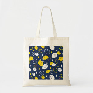 Blått citronkonst - fräschning av Citrus Design Tygkasse