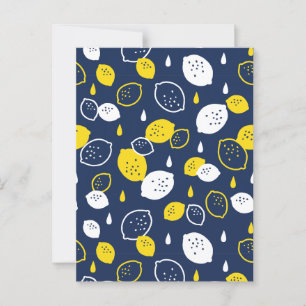 Blått citronkonst - fräschning av Citrus Design Vykort