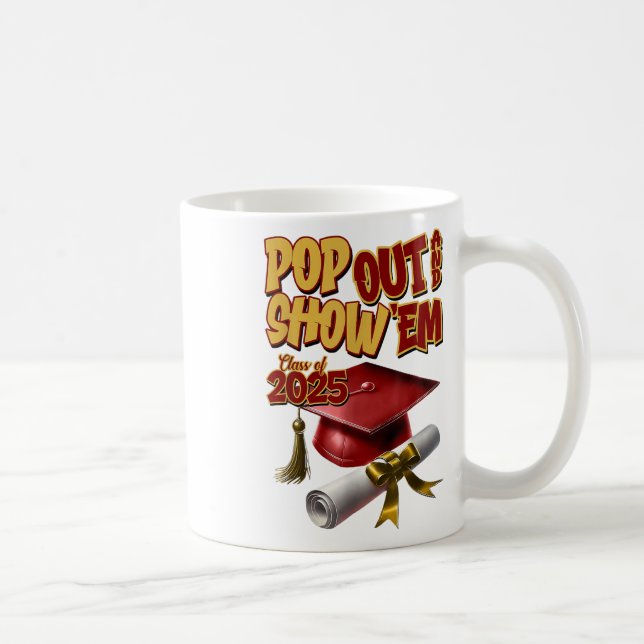 Blått CL från 2025 PPP ut och visa EM Studenten _1 Kaffemugg (Höger)