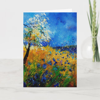 blått cornflowers45.0108 kort