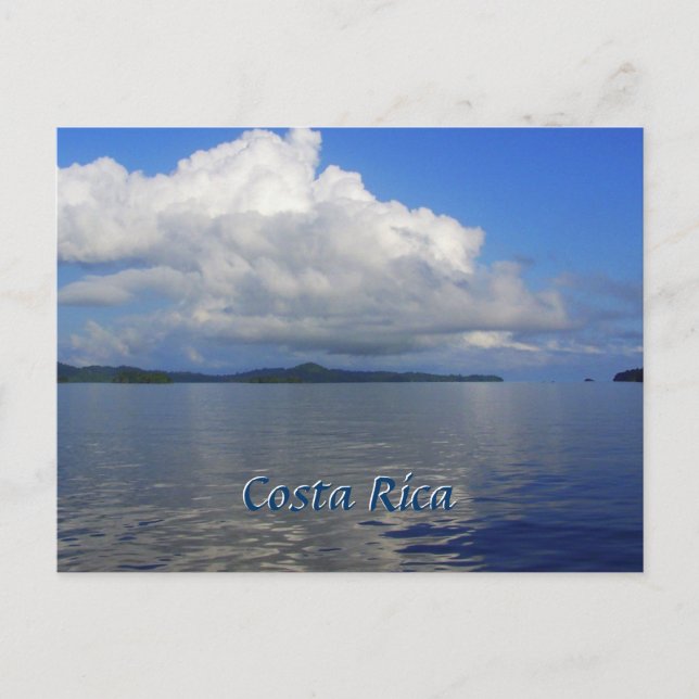 Blått Costa Rica-kort Vykort (Framsida)