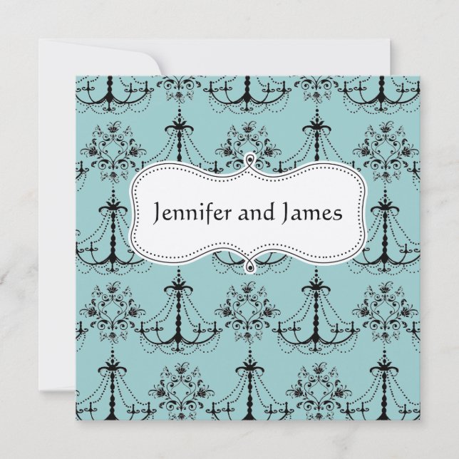 Blått Cream Chandelier Spara datum Spara Datumet (Framsida)