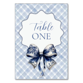 Blått Croquette Inspired Bordsnummer