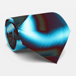 Blått cyan på abstrakt band upp mörk röd slips