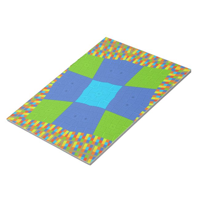 Blått cyanskt Grönt med vacker Fantastisk Anteckningsblock (Vinklad)