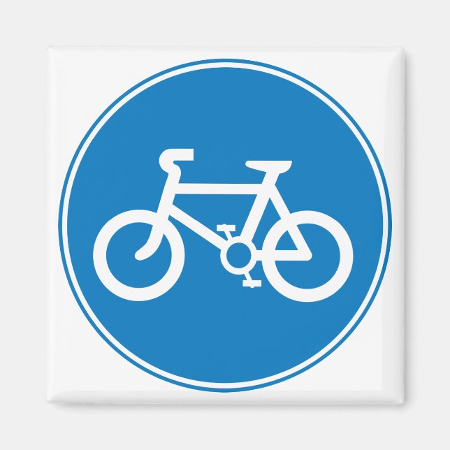 Blått cykelmagnet magnet (Framsidan)