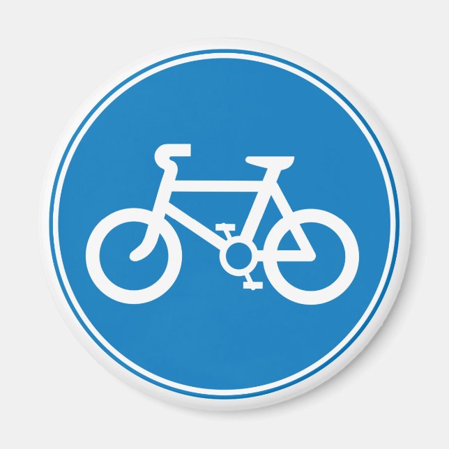 Blått cykelmagnet magnet (Framsidan)