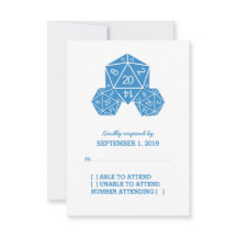 Blått D20-disksvarskort