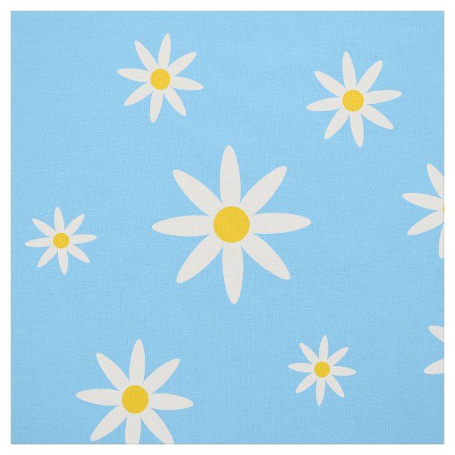 Blått Daisy Tyg (Provkarta)