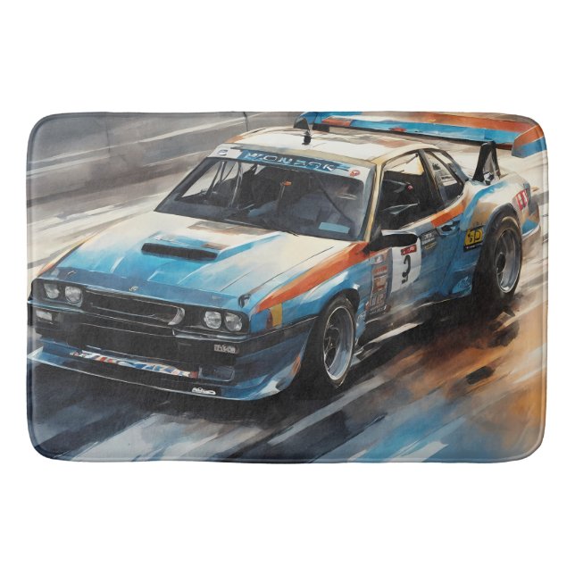 Blått deportyr Tävla Badrumsmatta (Framsidan)