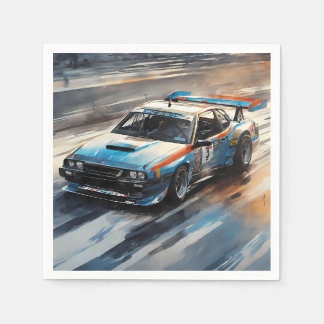 Blått deportyr Tävla Pappersservett (Framsidan)