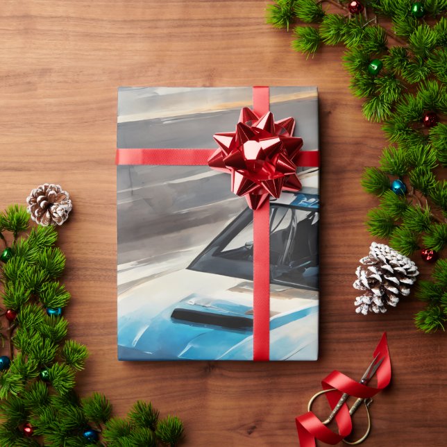 Blått deportyr Tävla Presentpapper (Julgåva)