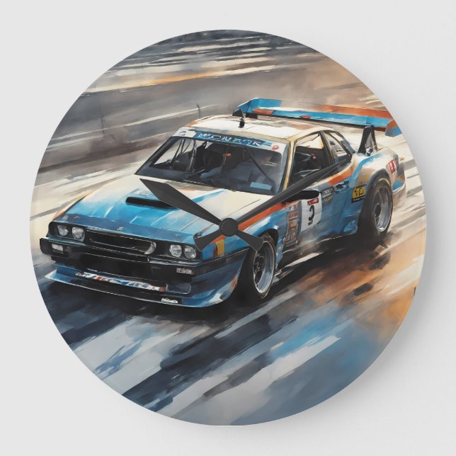 Blått deportyr Tävla Stor Klocka (Framsida)