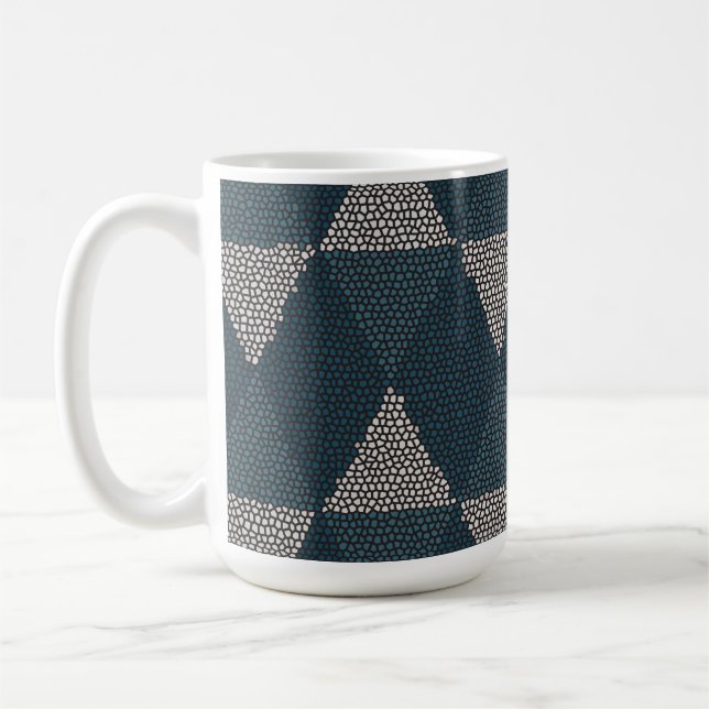 Blått diamantglas kaffemugg (Vänster)