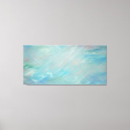 Blått dimma flyter abstrakt av akryl contemporary canvastryck