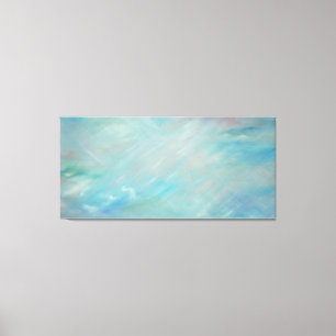 Blått dimma flyter abstrakt av akryl contemporary canvastryck