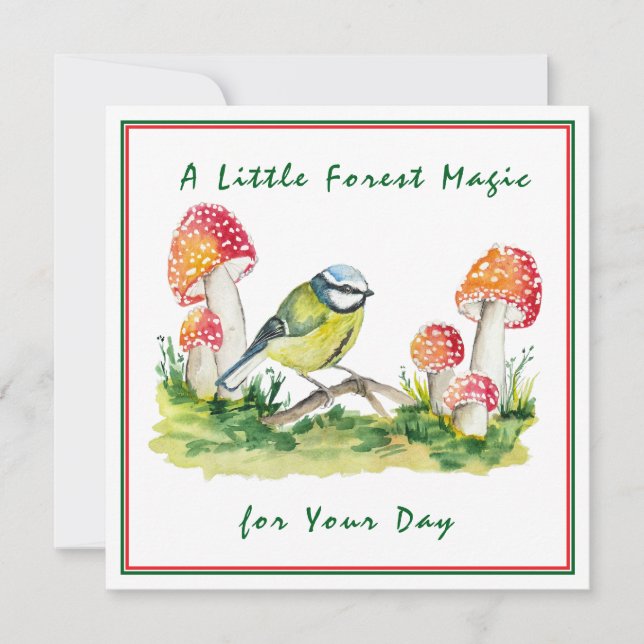 Blått drag och flytande Agaric-färg (Framsida)