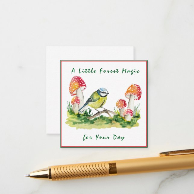 Blått drag och flytande Agaric-färg Tilläggskort (Fram/Back In Situ)