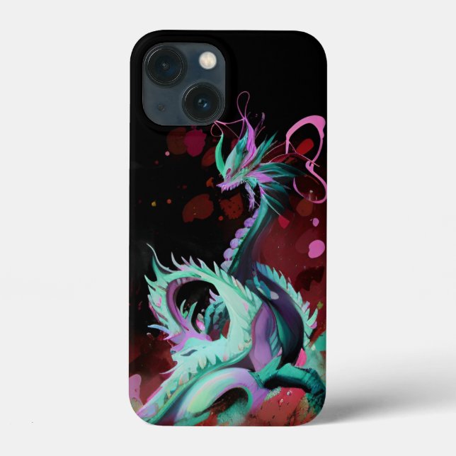 Blått Dragon Phone Case (Baksida)