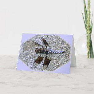 Blått Dragonfly Note-kort Kort