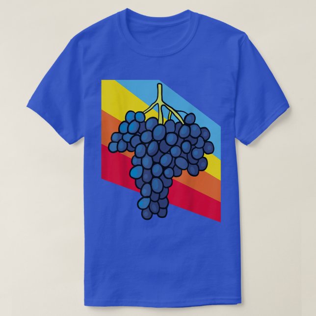 Blått druvfruktfoder, Vegan Vegetarian T Shirt (Design framsida)