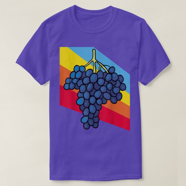 Blått druvfruktfoder, Vegan Vegetarian T Shirt (Design framsida)