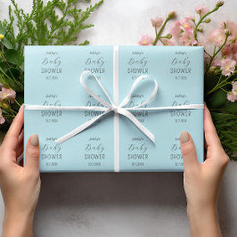Blått Elegant för babyskor Presentpapper