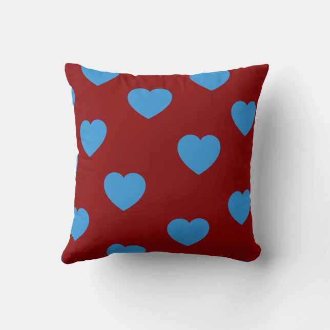 Blått Elegant Styrka Mysigt, modern, romsk Chic He Kudde (Baksida)