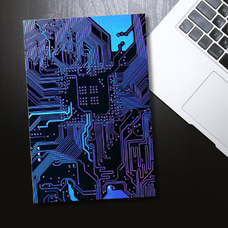 Blått elektroniskt kretskort av typen Geek Out NER Poster