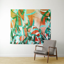 Blått eller cyan rand över rostfri orange