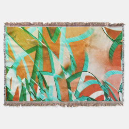 Blått eller cyan rand över rostfri orange filt