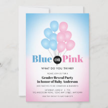 Blått eller Rosa Bubblor Gender Reveal Party