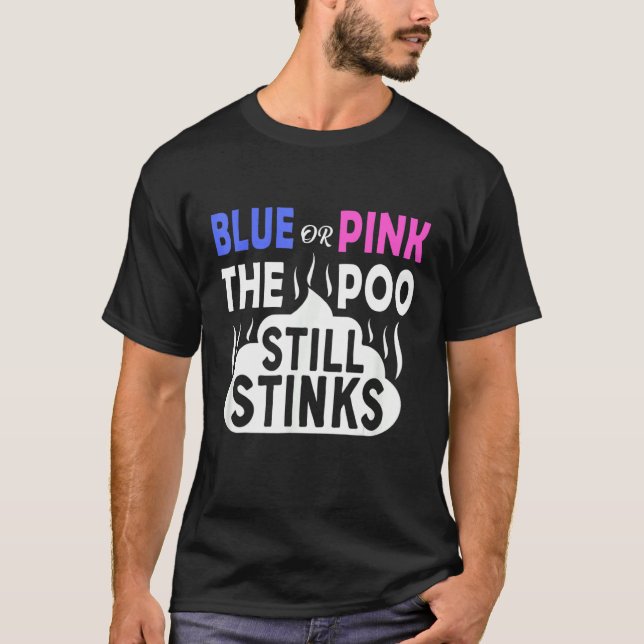 Blått eller Rosa Genderna Visa fortfarande pr. T Shirt (Framsida)