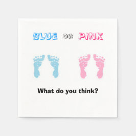 "Blått eller Rosa?" Pappra blöjor Pappersservett