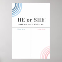 Blått eller Rosa Regnbåge Gender - Visa rösttecken