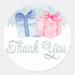 Blått eller Rosa vad gör du för tänka Runt Klistermärke