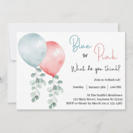 Blått eller Rosa Vad Tycker Du Köns Avslöjande Inbjudningar