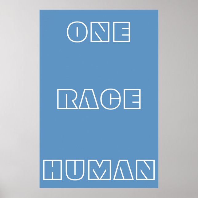 Blått en Tävling-text för humant citattext Poster (Framsidan)