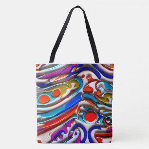 Blått Enamel Tote Bag Tygkasse