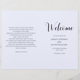 Blått enkelt bröllop. Typografiprogrammet har vikt