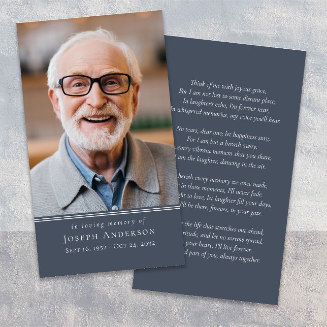 Blått enkelt, modernt fotopatsterkort visitkort (Skapare uppladdad)