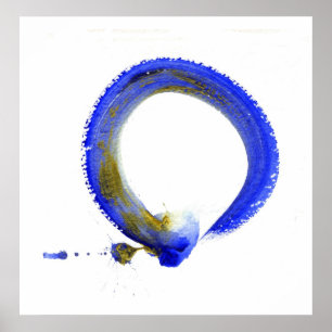 Blått Enso Poster