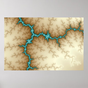 Blått exponerar - Fractalaffischen Poster