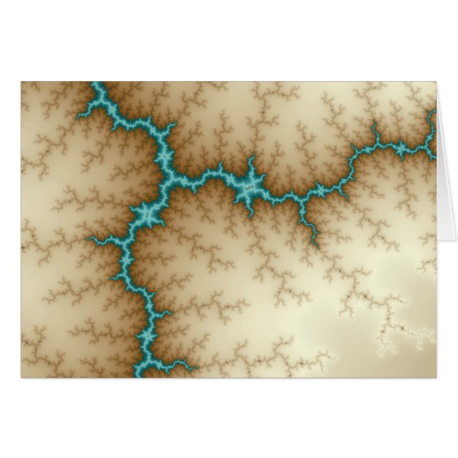 Blått exponerar - Fractalkortet Hälsningskort (Framsidan Horizontal)