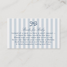 Blått fack och Rand Bokar för baby-höljekort Visitkort